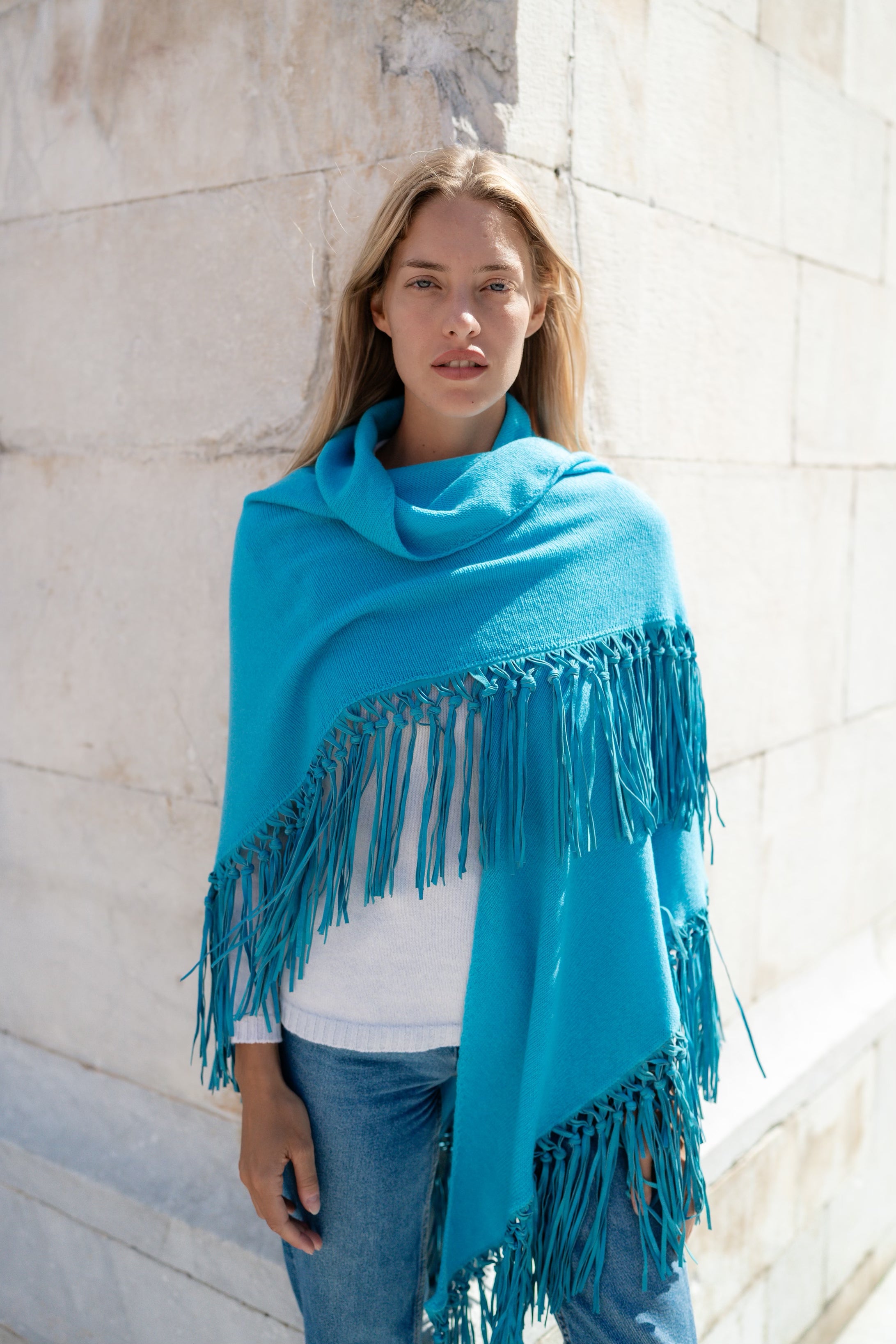 Fringed shawl