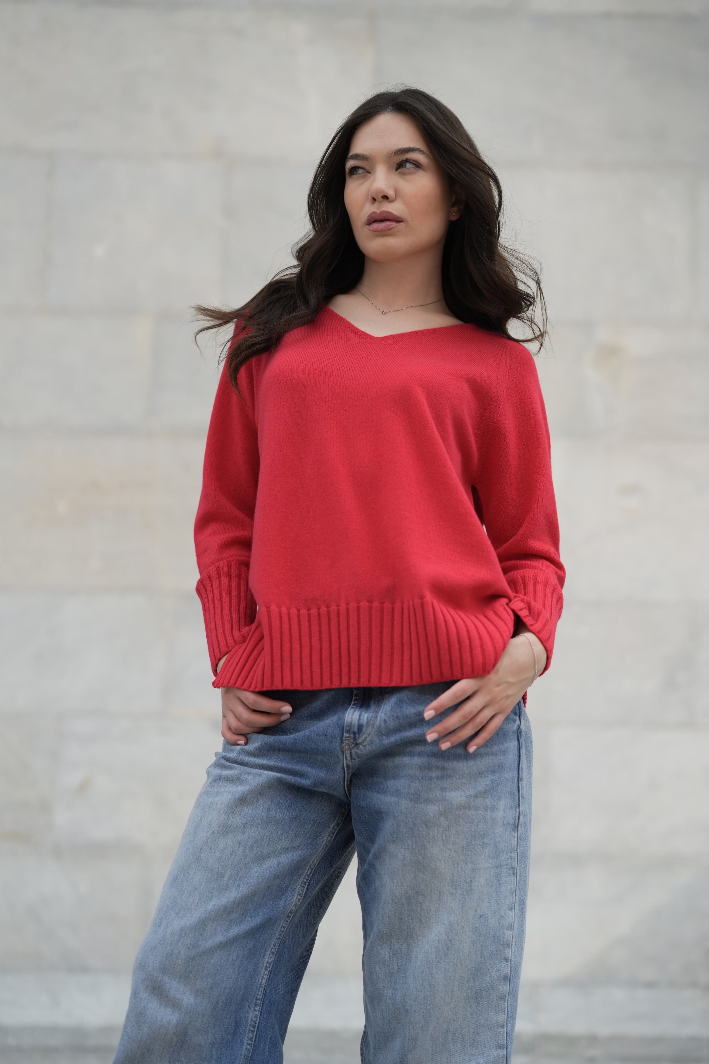 Maxi pull scollo V coste1