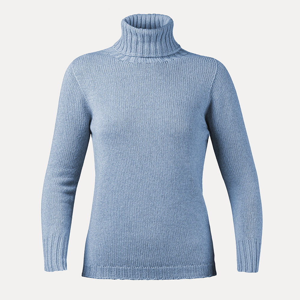 3-ply turtle-neck sweater